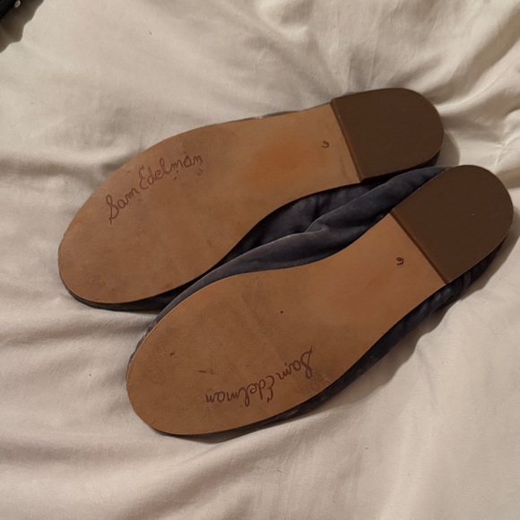 Sam Edelman Charcoal Velvet Flats - Picture 2 of 4